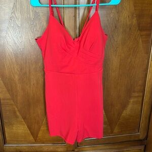 Red Tank top romper size 11